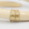 Bracelet Bracelet jonc animalier en ivoire et or jaune 18 carats 58 Facettes 1057/09