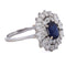 Bague Bague en or blanc 18 carats avec saphir et diamants 58 Facettes AN63 (00029)