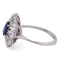 Bague Bague en or blanc 18 carats avec saphir et diamants 58 Facettes AN63 (00029)