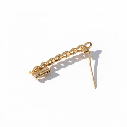 Broche Mellerio - Broche maille gourmette en or jaune 18 carats 58 Facettes 1.0000350