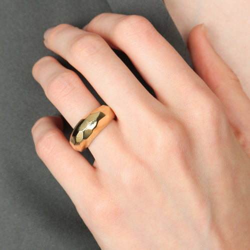 Bague 51 Facette - Bague en or jaune 18 carats 58 Facettes bo/220021 RIV