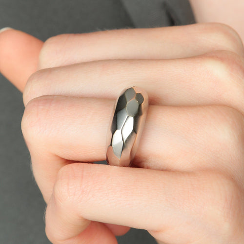 Bague 51 Facette - Bague en or blanc 58 Facettes BO/220020 RIV