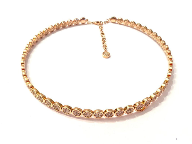 Collier Chantecler Paillettes - Collier choker en or rose et diamants 58 Facettes AZ-GAD-CH41774