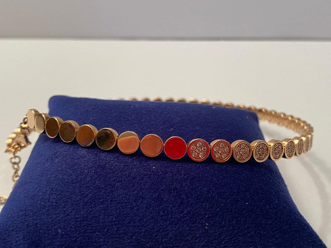Collier Chantecler Paillettes - Collier choker en or rose et diamants 58 Facettes AZ-GAD-CH41774
