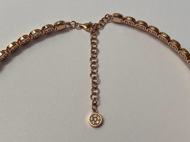Collier Chantecler Paillettes - Collier choker en or rose et diamants 58 Facettes AZ-GAD-CH41774