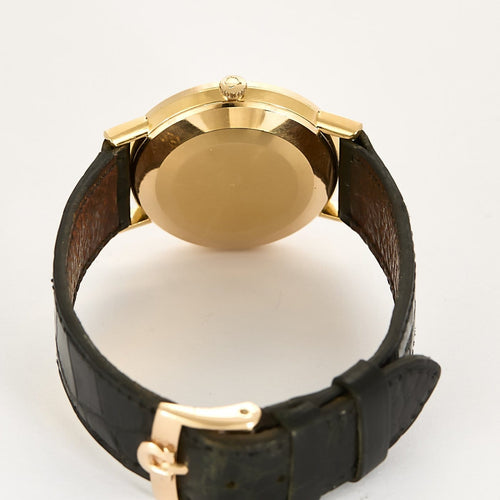 Montre Omega - Montre ronde en or rose 18K, cadran blanc nacré, calibre 552 58 Facettes A1172