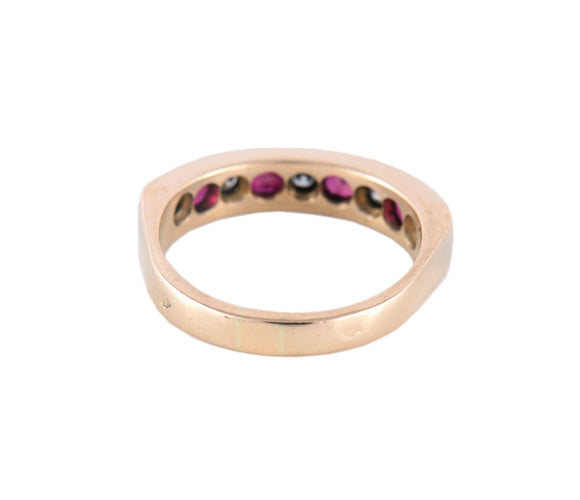 Bague 54 Infinity - Bague en or blanc diamants et rubis 58 Facettes BO/220097 NSS