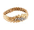 Bracelet Feuillage - Bracelet articulé en or jaune et diamants 58 Facettes BO/2200127