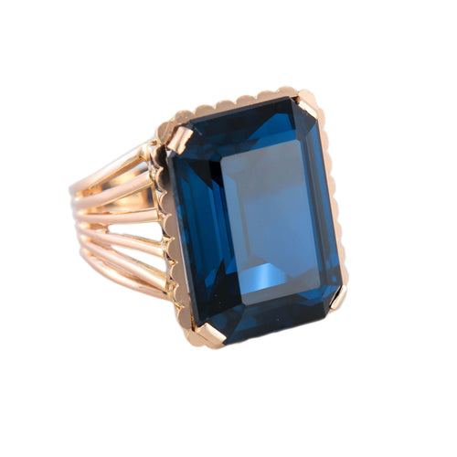 Bague 52 Bague en or jaune et spinelle 58 Facettes BO/220115