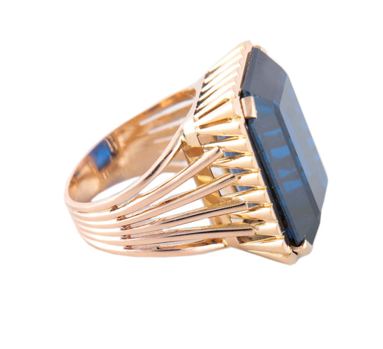 Bague 52 Bague en or jaune et spinelle 58 Facettes BO/220115