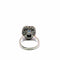 Bague 56 Bague halo en or blanc 18k avec tourmaline bleue et diamants 58 Facettes 50451