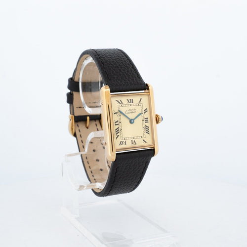 Montre Cartier Tank Must - Montre LM en vermeil, cadran romain lemon 58 Facettes 470