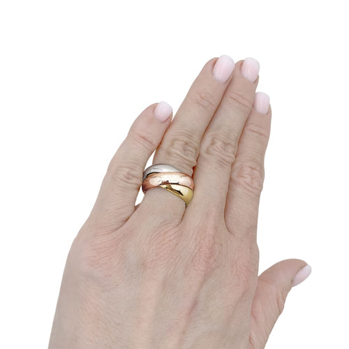 Bague 48 Bague Cartier, "Trinity", or jaune, or blanc, or rose. 58 Facettes 35567