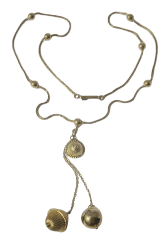 Collier Collier négligé antillais XIXe siècle en or jaune 18 carats 58 Facettes Collier
