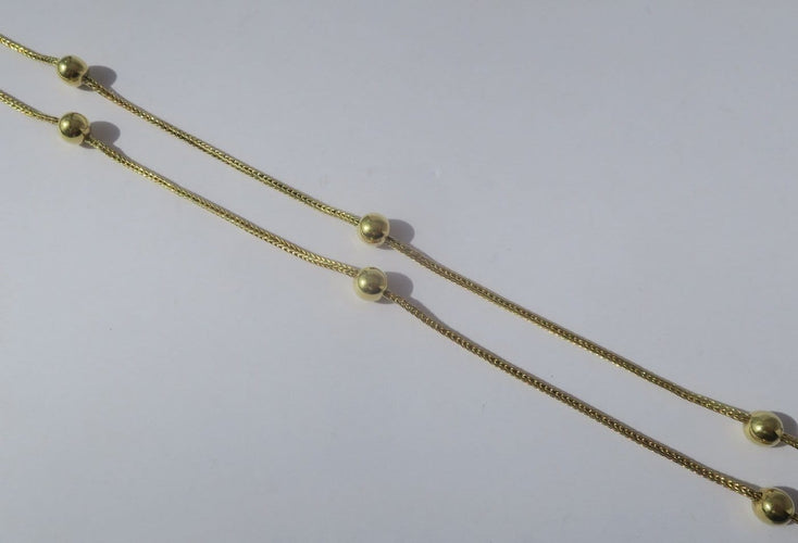 Collier Collier négligé antillais XIXe siècle en or jaune 18 carats 58 Facettes Collier