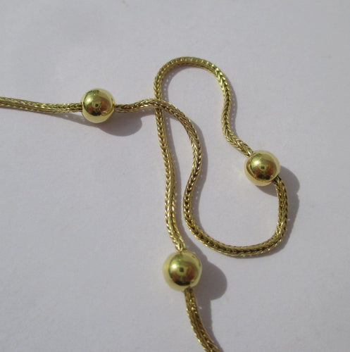 Collier Collier négligé antillais XIXe siècle en or jaune 18 carats 58 Facettes Collier