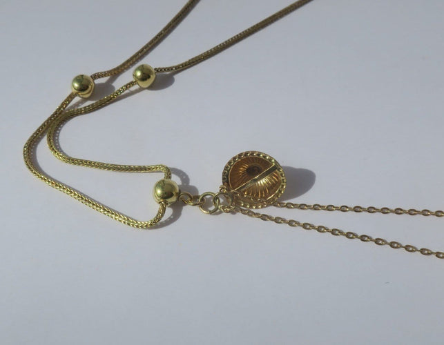 Collier Collier négligé antillais XIXe siècle en or jaune 18 carats 58 Facettes Collier