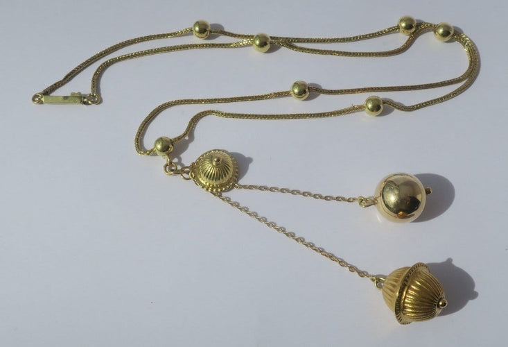 Collier Collier négligé antillais XIXe siècle en or jaune 18 carats 58 Facettes Collier