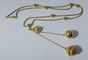 Collier Collier négligé antillais XIXe siècle en or jaune 18 carats 58 Facettes Collier