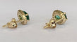 Boucles d'oreilles Boucles d’oreilles puces - Tourmalines vertes et diamants en or jaune 18 kt 58 Facettes earrings