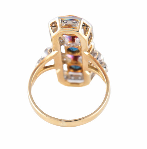 Bague 52 Art Déco - Bague en or jaune saphirs et diamants 58 Facettes BO/220088