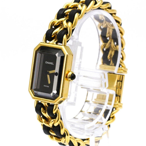 Montre Chanel Première Rock - Montre quartz en métal plaqué or et cuir 58 Facettes ullv6akp51