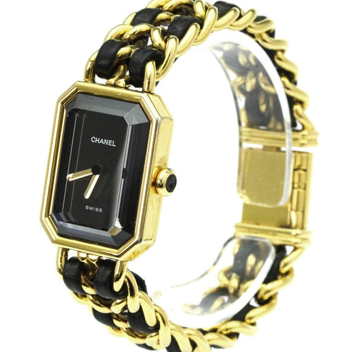 Montre Chanel Première Rock - Montre quartz en métal plaqué or et cuir 58 Facettes pnay4qw28c