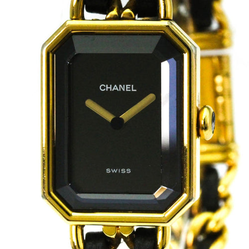 Montre Chanel Première Rock - Montre quartz en métal plaqué or et cuir 58 Facettes pnay4qw28c