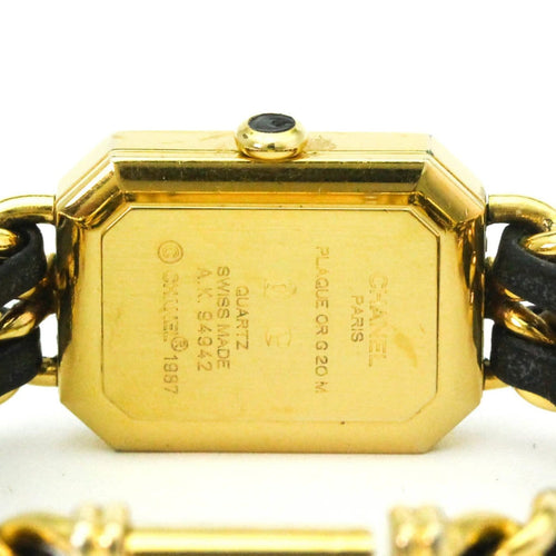 Montre Chanel Première Rock - Montre quartz en métal plaqué or et cuir 58 Facettes pnay4qw28c