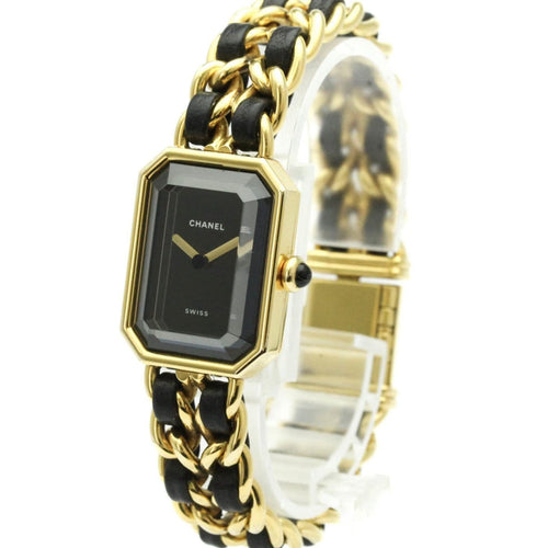 Montre Chanel - Montre Première Rock quartz en métal plaqué or et cuir 58 Facettes ddaeekc2l4