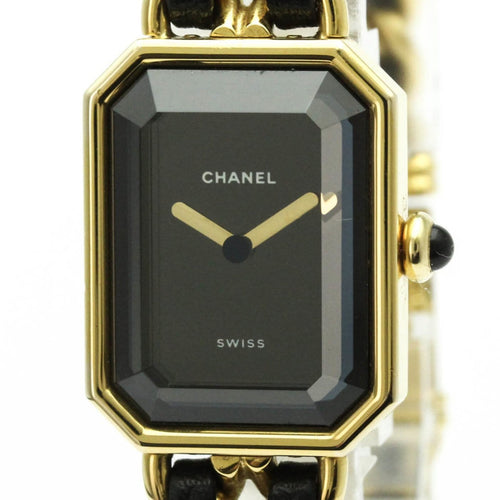 Montre Chanel - Montre Première Rock quartz en métal plaqué or et cuir 58 Facettes ddaeekc2l4