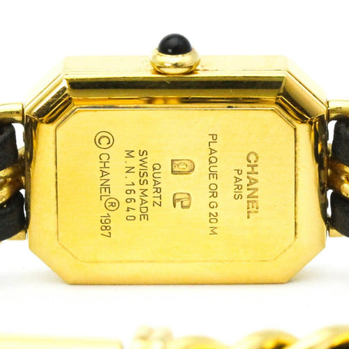 Montre Chanel - Montre Première Rock quartz en métal plaqué or et cuir 58 Facettes ddaeekc2l4