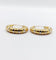 Boucles d'oreilles Créoles vintage en or blanc et jaune 18k 58 Facettes A06930