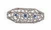 Broche Art Déco - Broche en or blanc et platine diamants et saphirs 58 Facettes BO/2201301