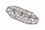 Broche Art Déco - Broche en or blanc et platine diamants et saphirs 58 Facettes BO/2201301
