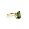 Bague 54 Infinity Green - Bague solitaire en or jaune 18k et tourmaline verte 58 Facettes 50459