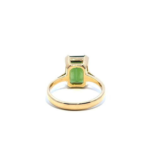 Bague 54 Infinity Green - Bague solitaire en or jaune 18k et tourmaline verte 58 Facettes 50459