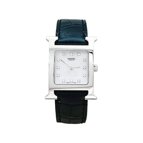 Montre Montre Femme Hermès, "Heure H", acier, nacre et diamants. 58 Facettes 35581