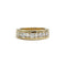 Bague 54 Demi-alliance en or jaune 750‰ sertie de diamants 58 Facettes 260121R