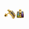 Boucles d'oreilles Guy Laroche - Boucles d’oreilles en or jaune 18 carats et pierres précieuses 58 Facettes Boucles d'oreilles Guy Laroche
