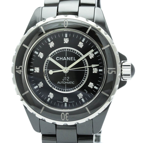 Montre Chanel J12 - Montre automatique en céramique et acier inoxydable, index diamantés 58 Facettes d7p09on25g