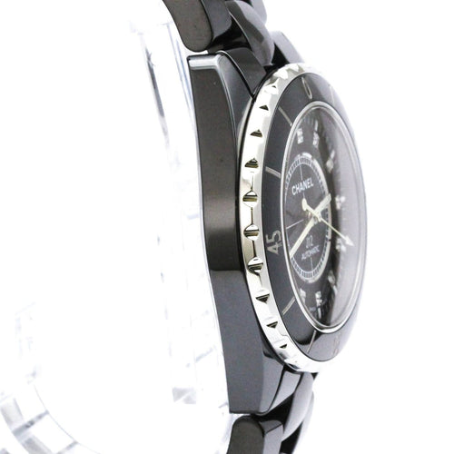 Montre Chanel J12 - Montre automatique en céramique et acier inoxydable, index diamantés 58 Facettes d7p09on25g