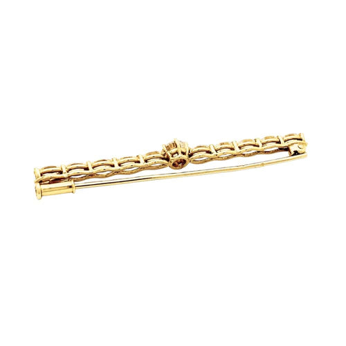 Broche Broche-barrette or jaune et diamants. 58 Facettes 35600