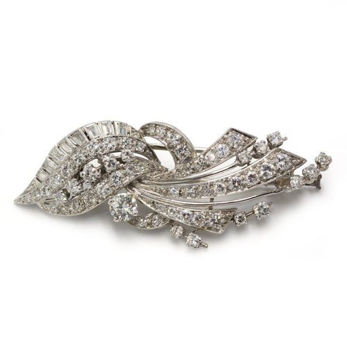 Broche Broche Art déco en platine et diamants 58 Facettes 1362