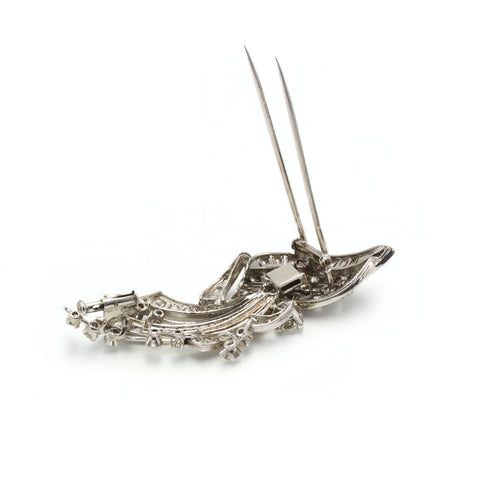 Broche Broche Art déco en platine et diamants 58 Facettes 1362