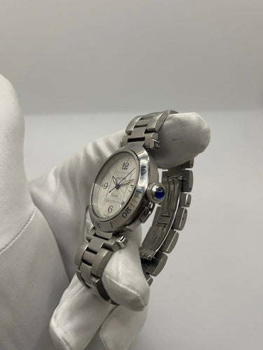 Montre Cartier Pasha - Montre automatique date en acier 38 mm 58 Facettes 1702