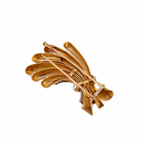 Broche Broche vintage en or jaune et diamants 58 Facettes BO/230001