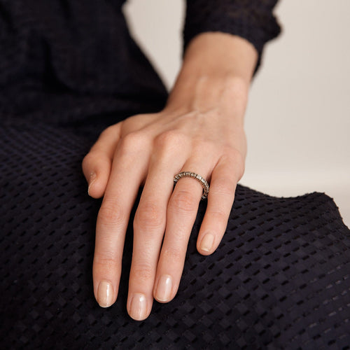 Bague 49.5 Alliance américaine - Bague en or blanc et diamants 58 Facettes BO/230021