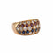 Bague 54 Bague jonc en or jaune, rubis et saphirs 58 Facettes BO/220013/