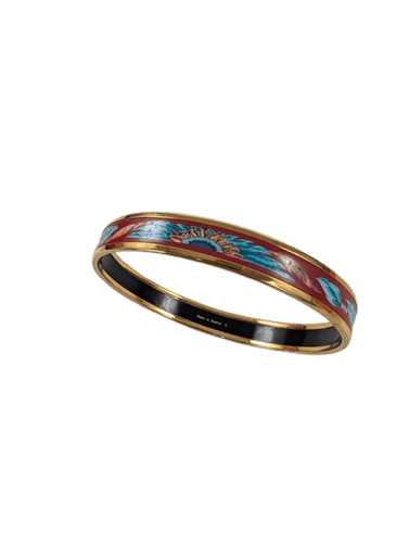 Bracelet Hermès Brazil - Jonc en plaqué or et émail 58 Facettes 1088